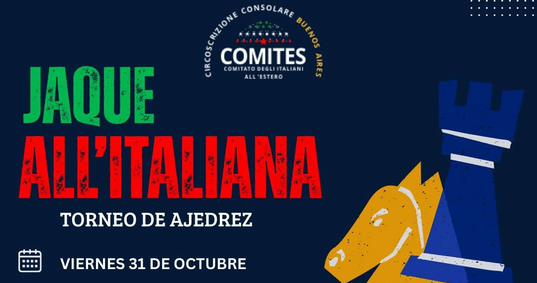 Il Comites Buenos Aires organizza torneo di scacchi “Jaque all’italiana” (31 ottobre)