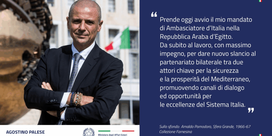Agostino Palese è il nuovo Ambasciatore d’Italia in Egitto