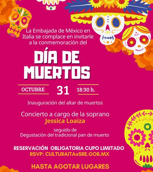 L’Ambasciata del Messico celebra il Giorno dei Morti (31 ottobre)