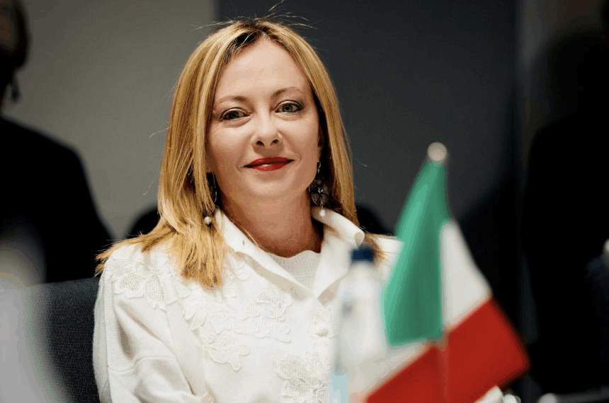 Il Presidente del Consiglio Giorgia Meloni al Consiglio Europeo