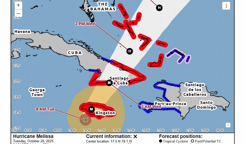 Uragano Melissa, il Consolato Generale d’Italia a Miami lancia un appello ai connazionali