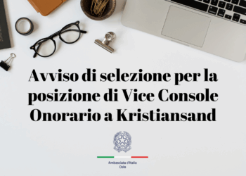 Avviso di selezione per la posizione di Vice Console Onorario a Kristiansand