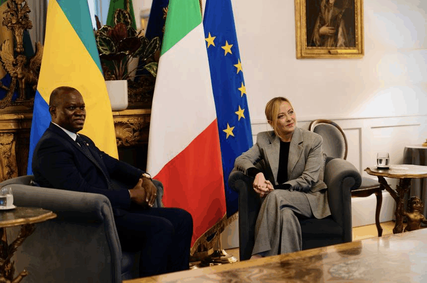Il Presidente Meloni incontra il Presidente della Repubblica Gabonese