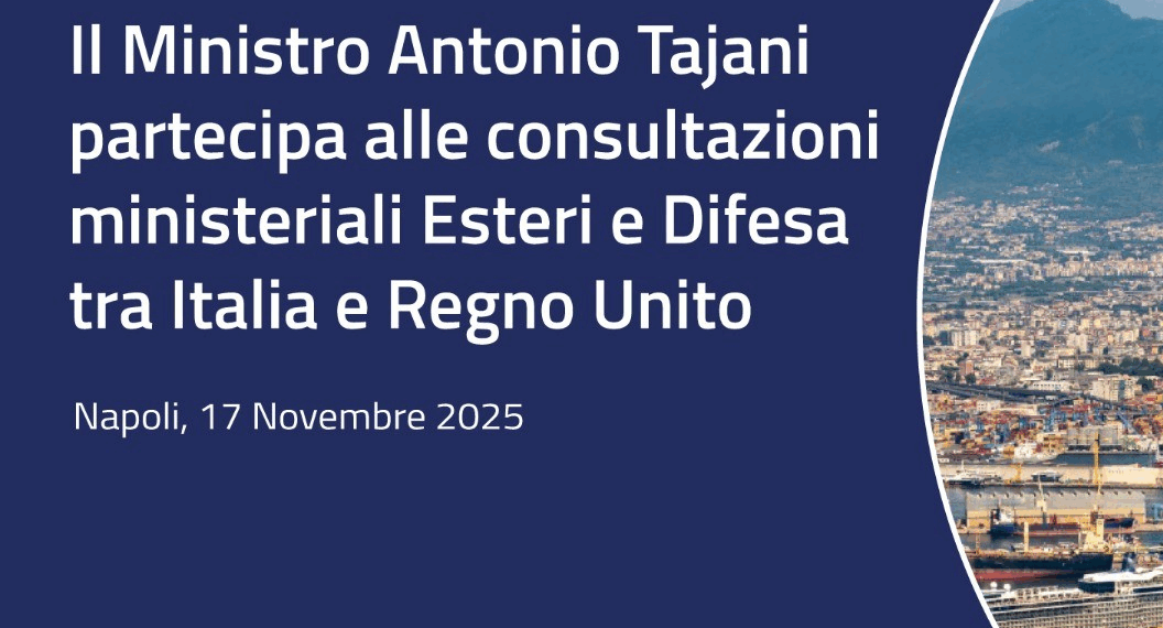Tajani e Crosetto a Napoli per le consultazioni Esteri-Difesa fra Italia e Regno Unito