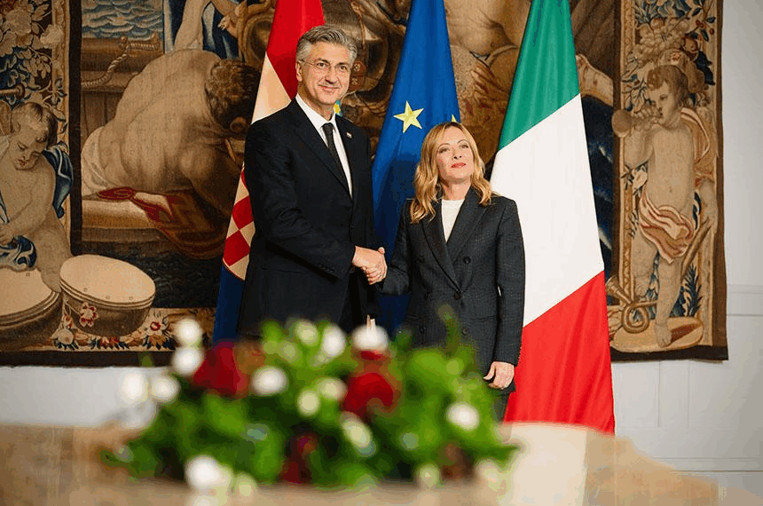 Il premier Meloni incontra il Primo Ministro della Repubblica di Croazia Plenković