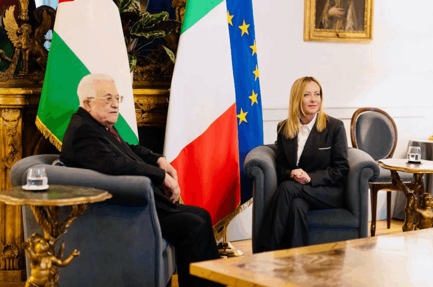 Il Premier Giorgia Meloni incontra il Presidente della Palestina Mahmoud Abbas