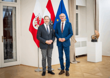 Visita dell’Ambasciatore austriaco Rendi al Governatore del Tirolo Anton Mattle