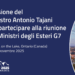 Tajani in Canada per la Ministeriale Esteri G7