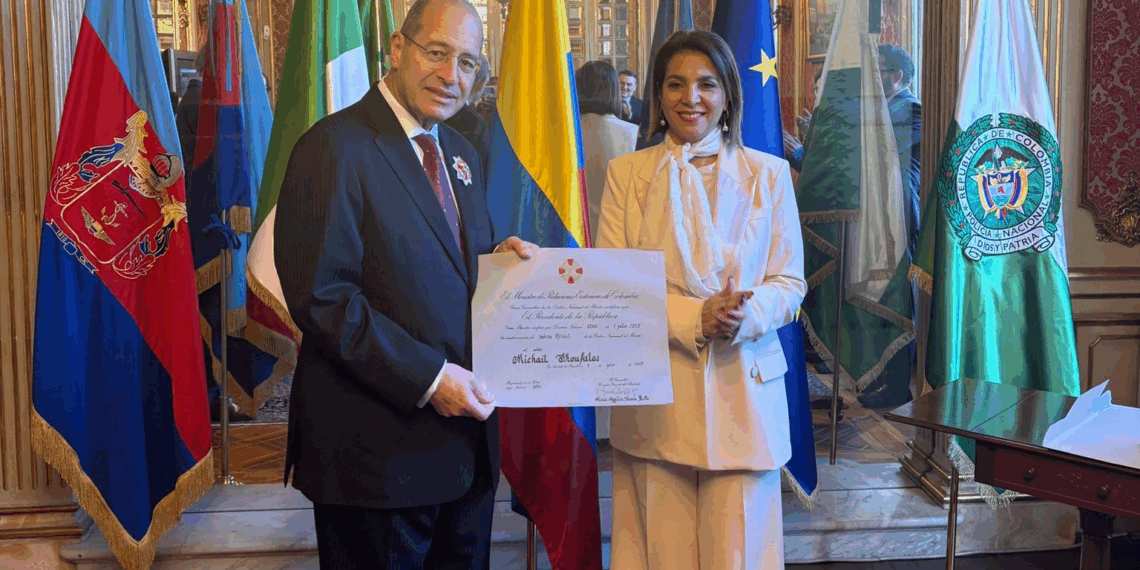 Ordine Nazionale al Merito: la Colombia premia l’impegno del Console Onorario Michail Skoufalos