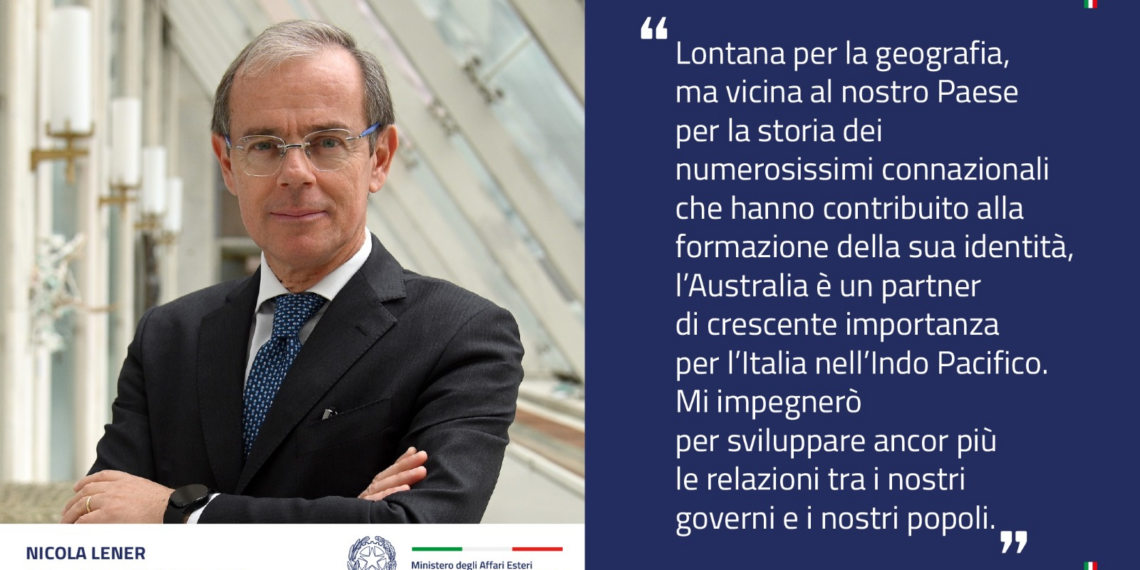 Nicola Lener è il nuovo Ambasciatore d’Italia in Australia