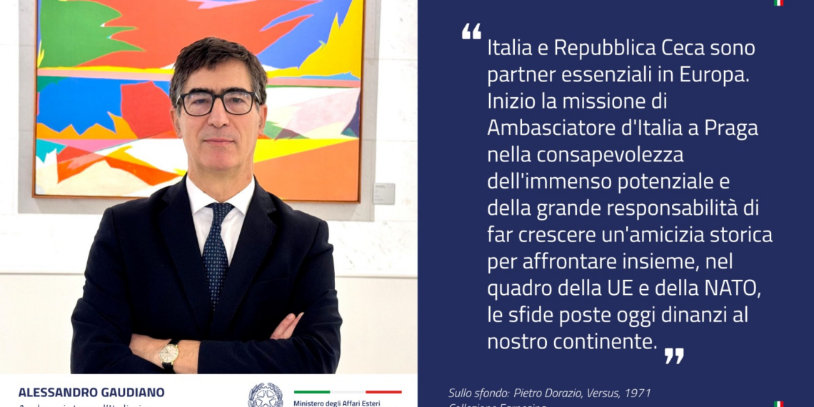 Alessandro Gaudiano è il nuovo Ambasciatore d’Italia nella Repubblica Ceca