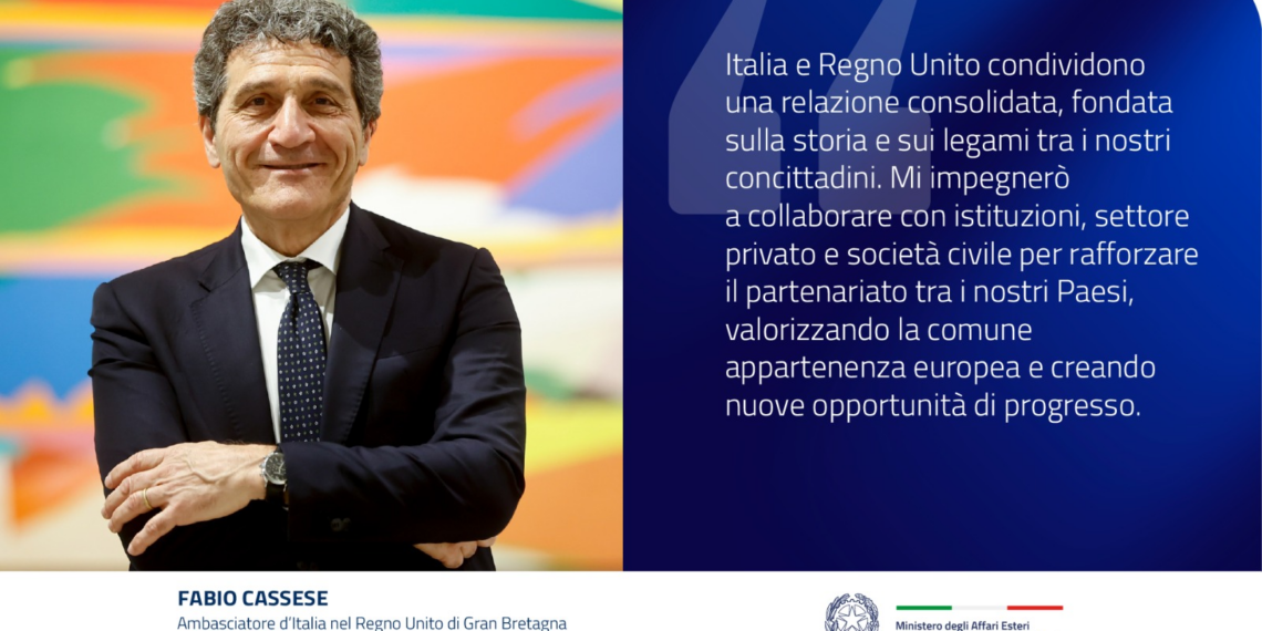 Fabio Cassese è il nuovo Ambasciatore d’Italia nel Regno Unito