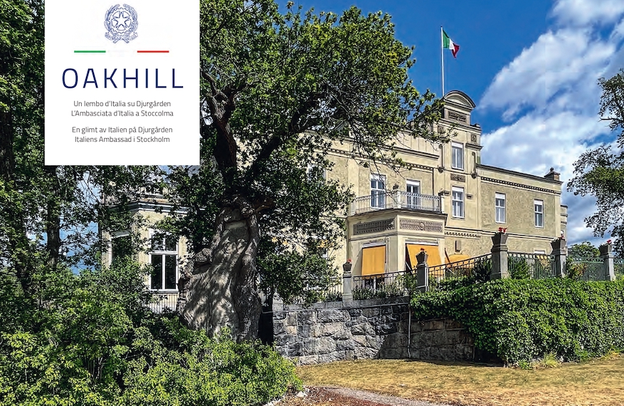 Nuovo Volume sull’Ambasciata d’Italia a Stoccolma: “Oakhill. Un lembo d’Italia su Djurgården”