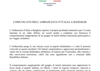 Bangkok, il video dei minorenni italiani sulla metro e le scuse immediate dell’Ambasciata d’Italia