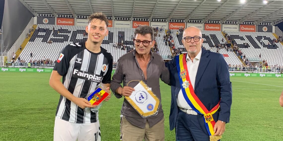 Ascoli–Potenza, gesto istituzionale nel dopogara: il Console della Moldova Roberto Galanti accoglie Sergiu Perciun