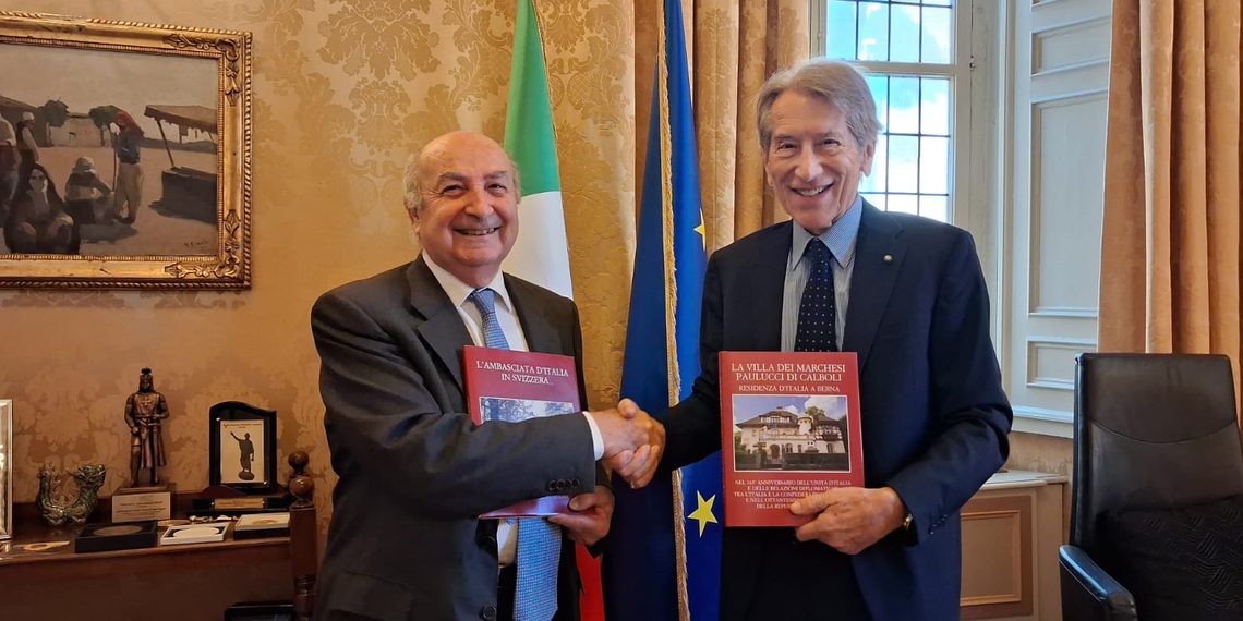Cortese presenta al Senatore Terzi il Volume dedicato all’Ambasciata d’Italia in Svizzera