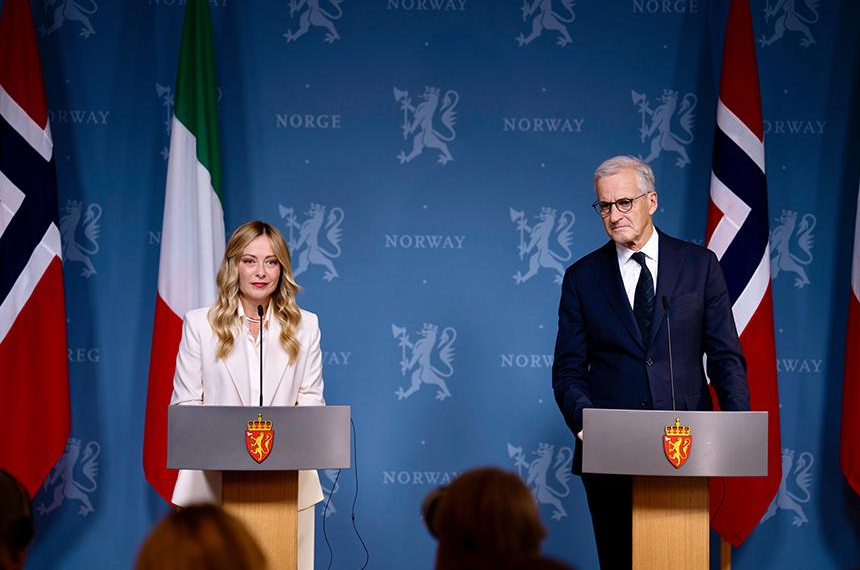 Il Presidente del Consiglio Giorgia Meloni incontra a Oslo il Primo Ministro Jonas Gahr Støre