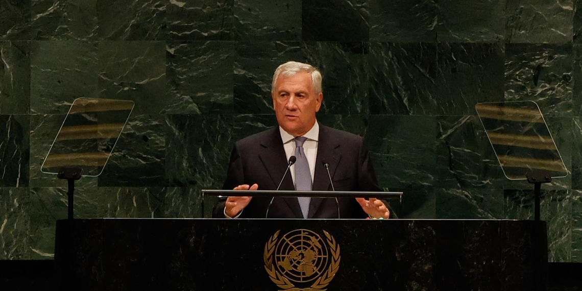 Il Ministro Antonio Tajani interviene all’Assemblea Generale delle Nazioni Unite