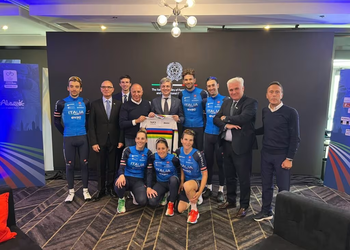 Mondiali di Montréal di Ciclismo, l’Ambasciatore Cattaneo e il Console Pavone in visita a Spazio Azzurri