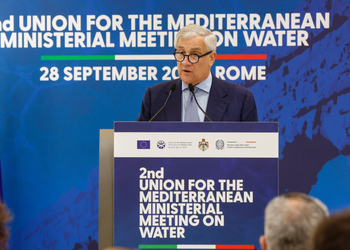 Tajani: “l’acqua può essere un fattore di cooperazione e stabilità nel Mediterraneo”