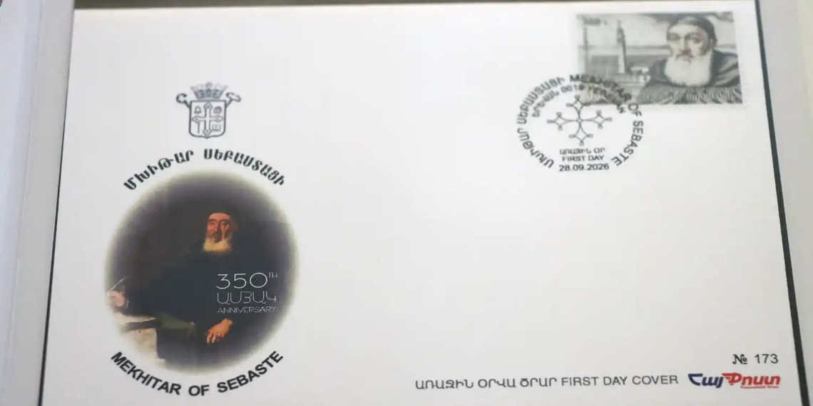 Emissione congiunta del francobollo per 350° Anniversario nascita dell’Abate Mechitar di Sebaste