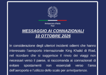 Arabia Saudita, l’Ambasciata d’Italia a Riad invita i connazionali alla massima prudenza