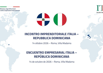 Tajani domani all’incontro imprenditoriale Italia–Repubblica Dominicana con il Presidente Abinader