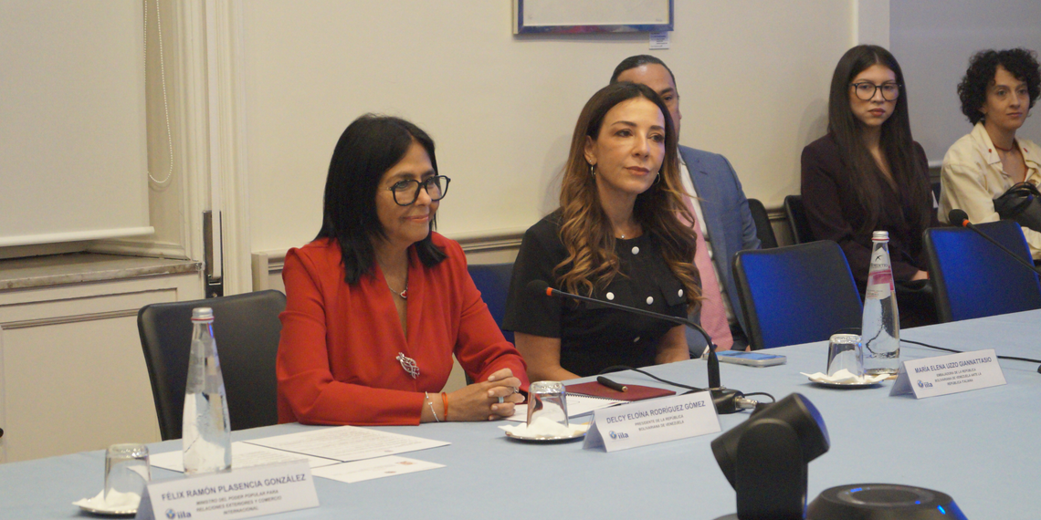 Visita all’IILA della Presidente della Repubblica Bolivariana del Venezuela Delcy Rodríguez