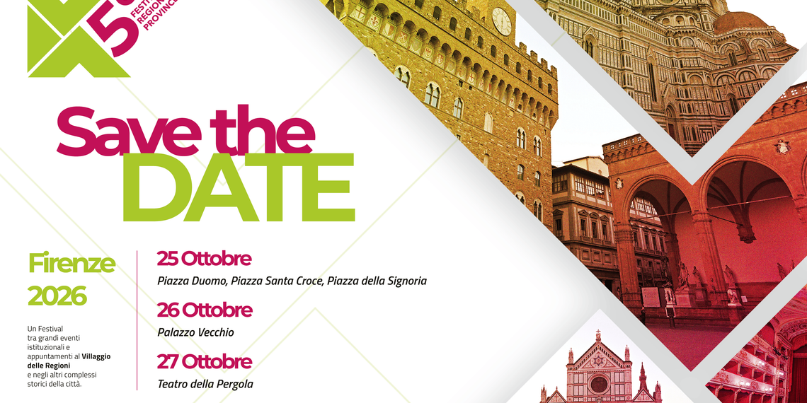 A Firenze va in scena il V Festival delle Regioni e delle Province autonome. Il programma