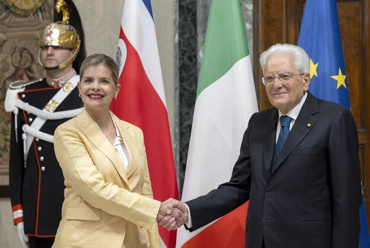 Mattarella riceve la Presidente della Repubblica di Costa Rica