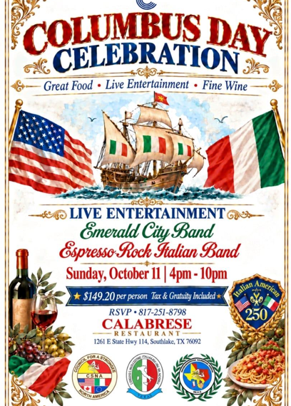 Celebrazione del Columbus Day a Dallas: tradizione italiana e alta cucina nel cuore del Texas
